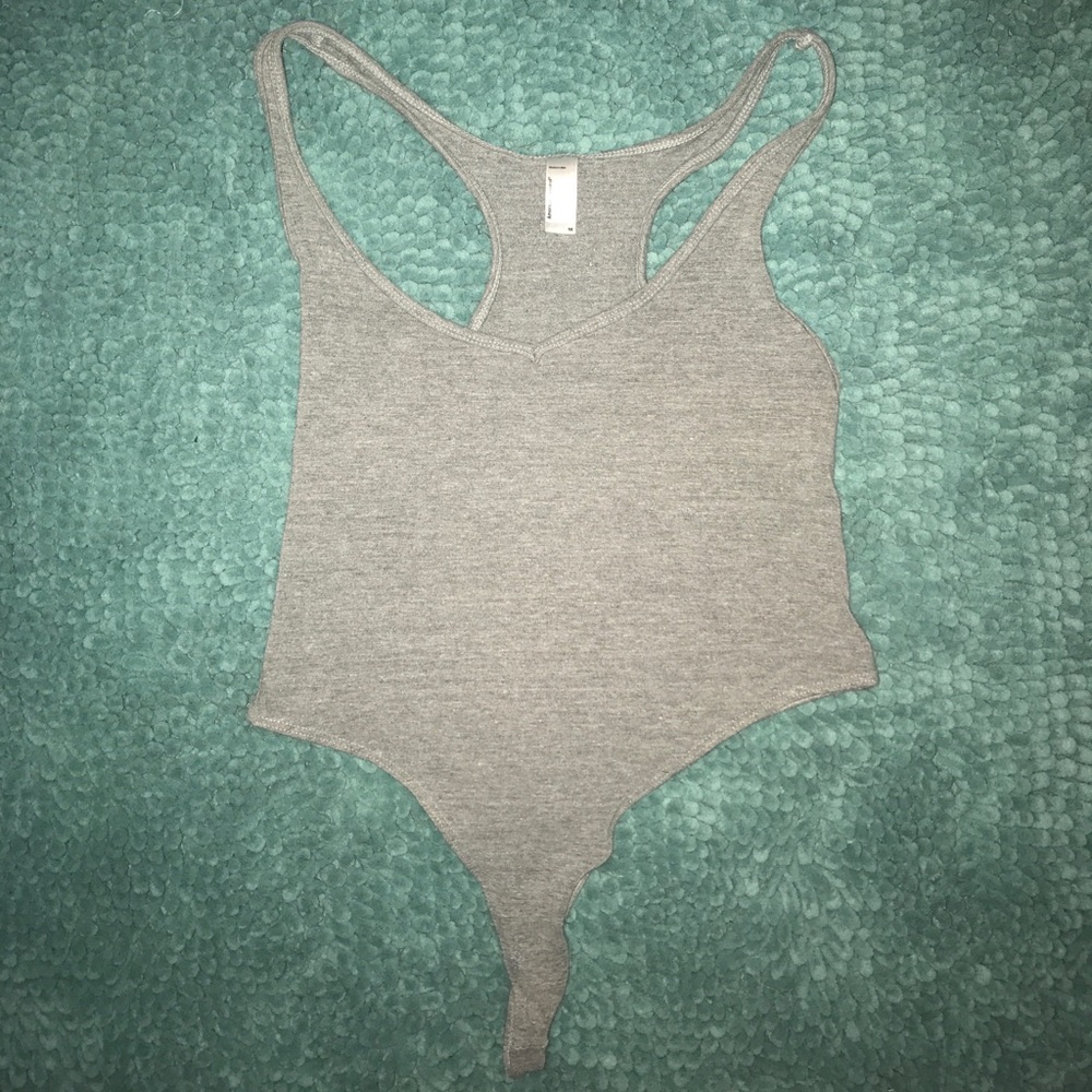 American apparel gray bodysuit
