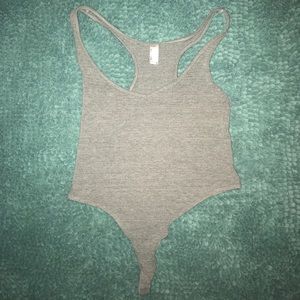 American apparel gray bodysuit