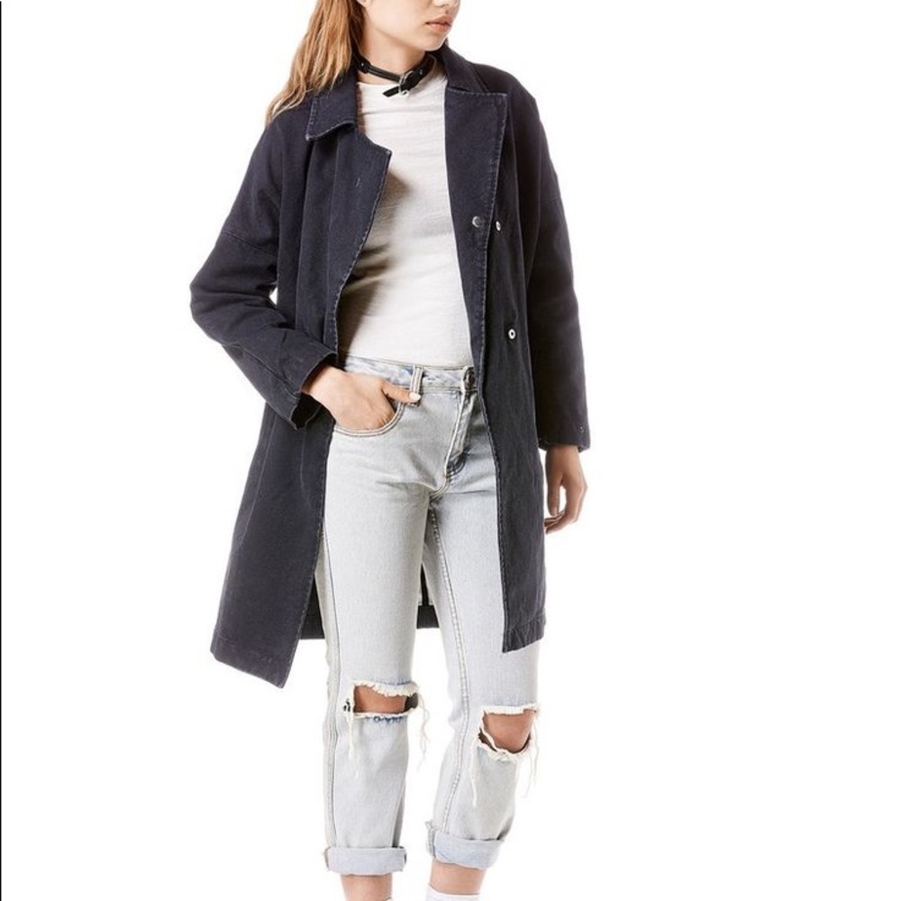RARE UNIF Decibel Jacket Long Canvas Utility Coat