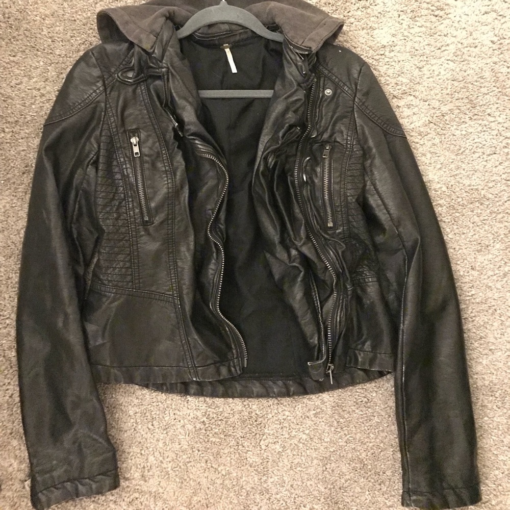 Free people leather jacket