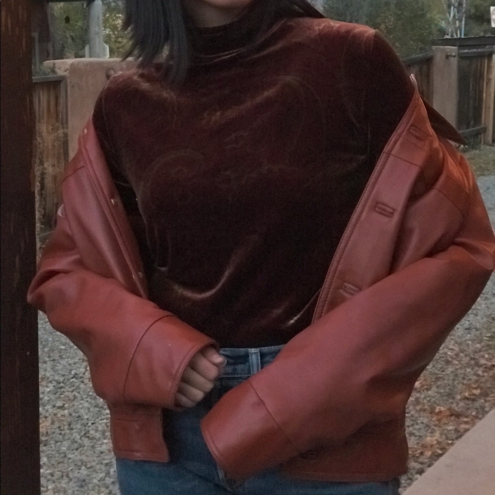 70's Velvet Paisley Turtleneck