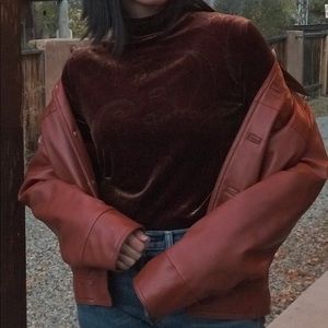 70's Velvet Paisley Turtleneck