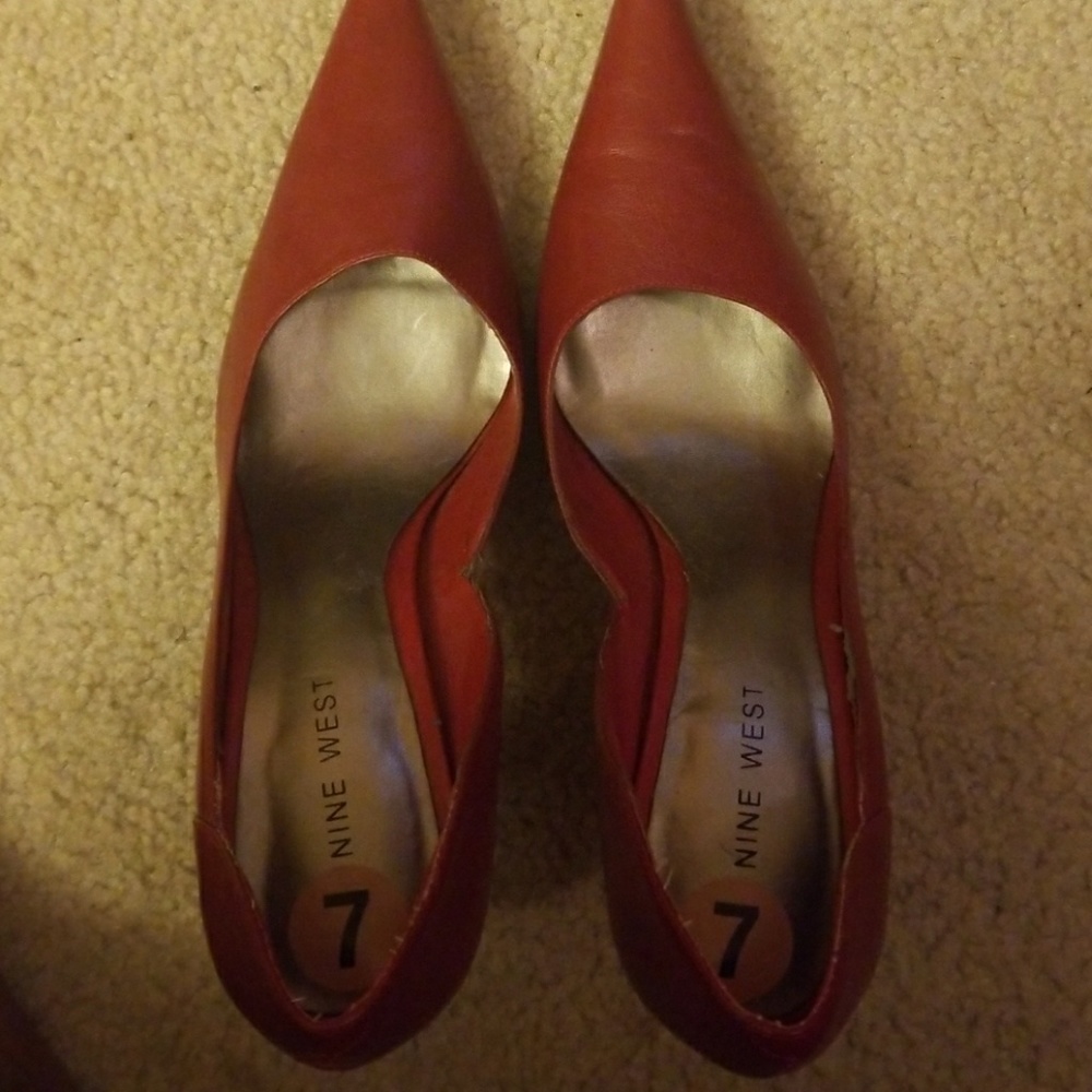 Dark Red Nine West Heels