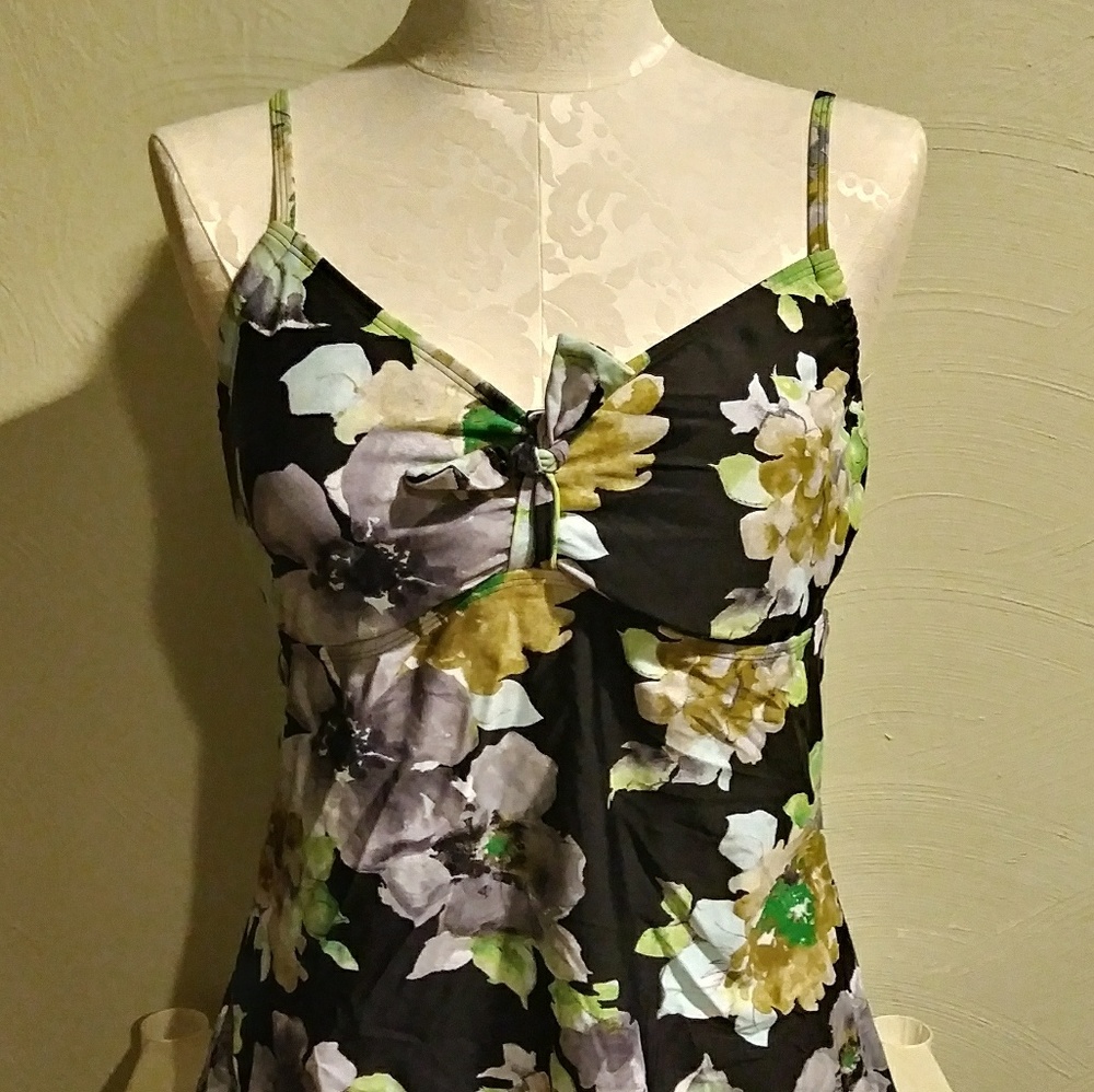 Floral swim top