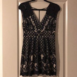 Black & Nude Cocktail Dress