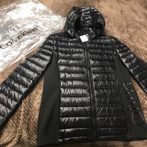 Calvin Klein Jet Black Premium Down Large Nwt