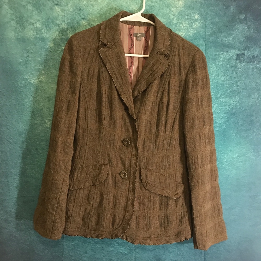 J jill vintage brown blazer size 2