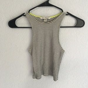 Black & White Stripped Cropped Tank