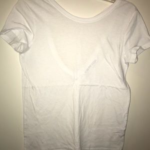 VS sport white tee with back cut out