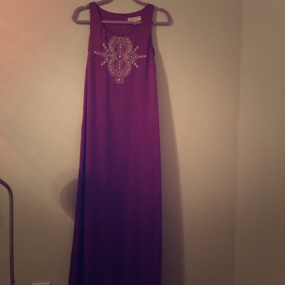 Large purple silk Michael Kors dress. - Picture 1 of 2