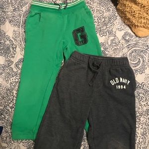 Bundle! Gap green and Old Navy navy sweat pants!