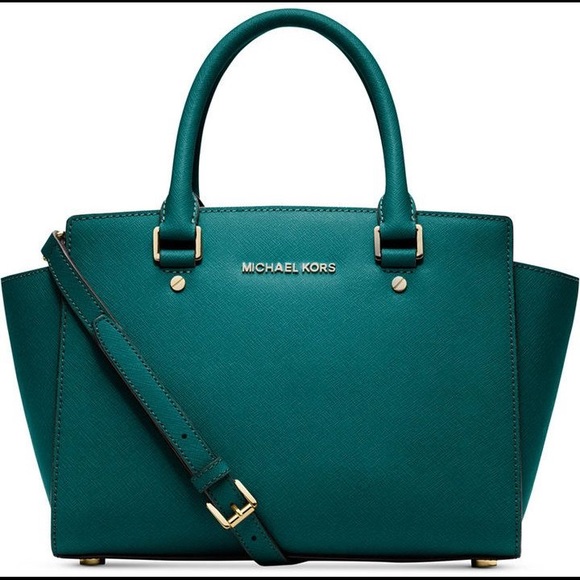 authentic Michael Kors medium selma teal bag - Picture 3 of 3