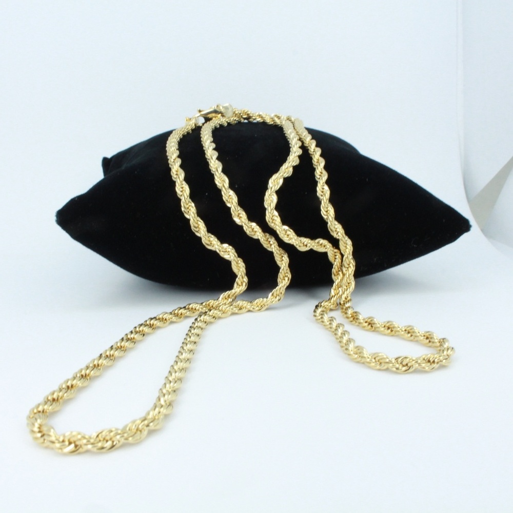 14k gold plated Italy Rope Necklace (unisex)