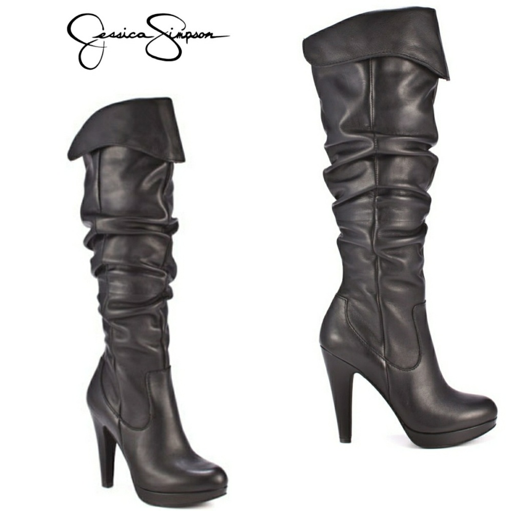 Buttery soft leather slouch boot
