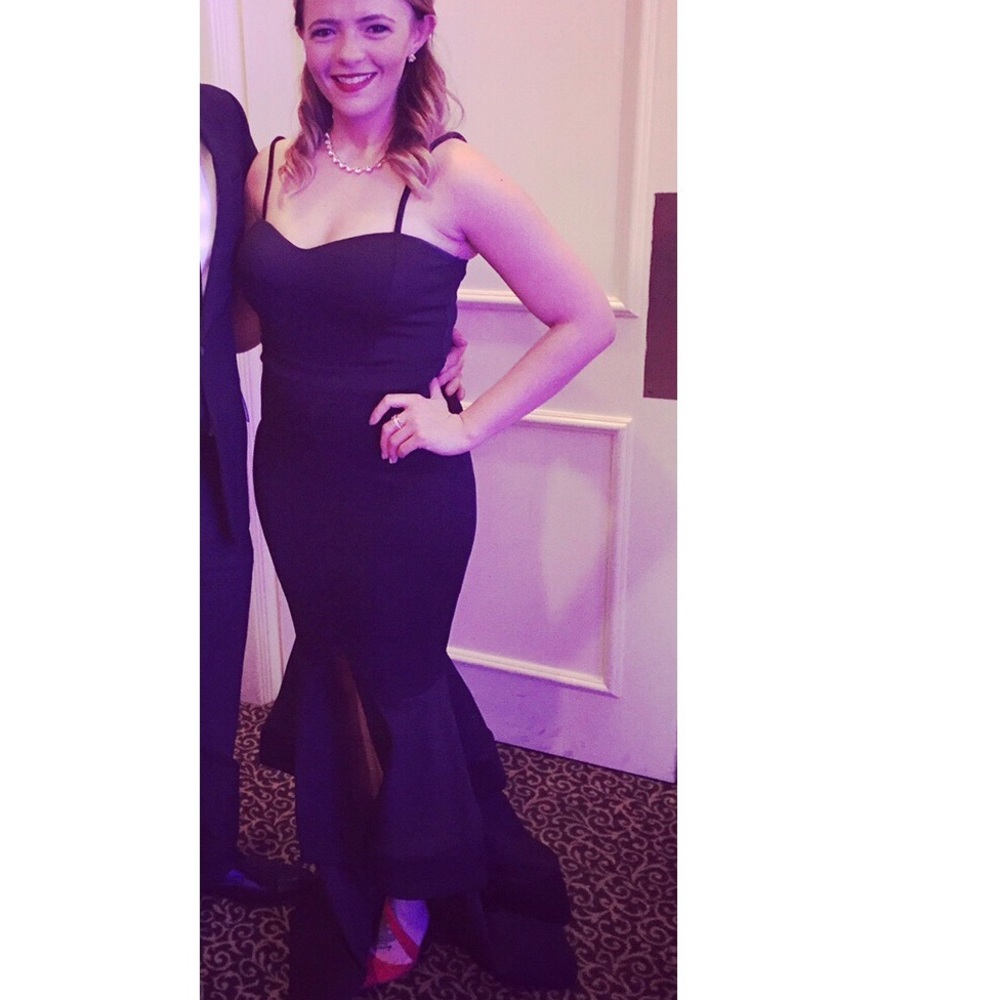Black Spaghetti Strap Gown