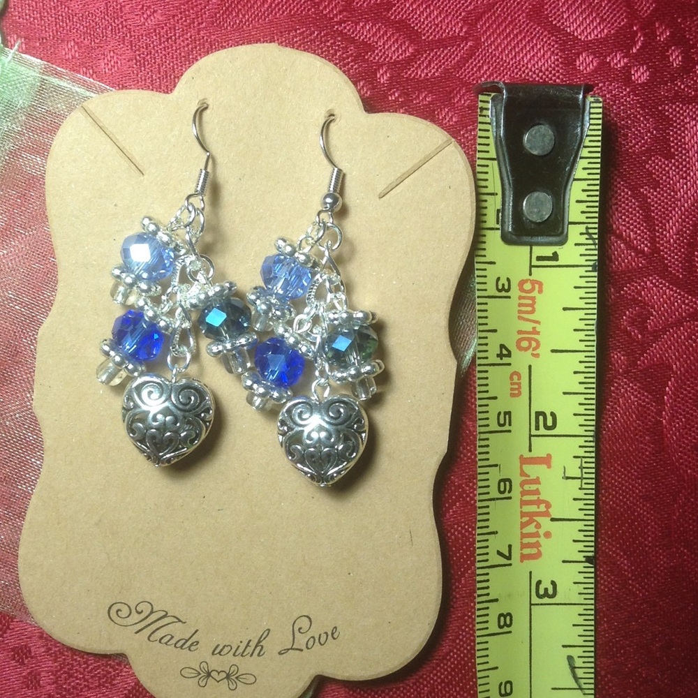 NEW handcrafted silver plated hook style earrings