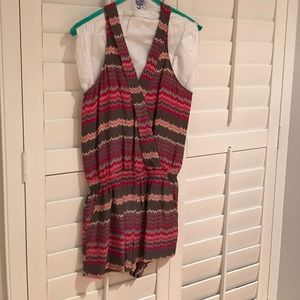 Parker Pink and Gray Romper