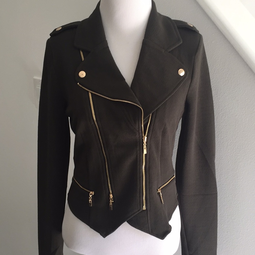 Hot! Moto Jacket in Olive! - Picture 7 of 8