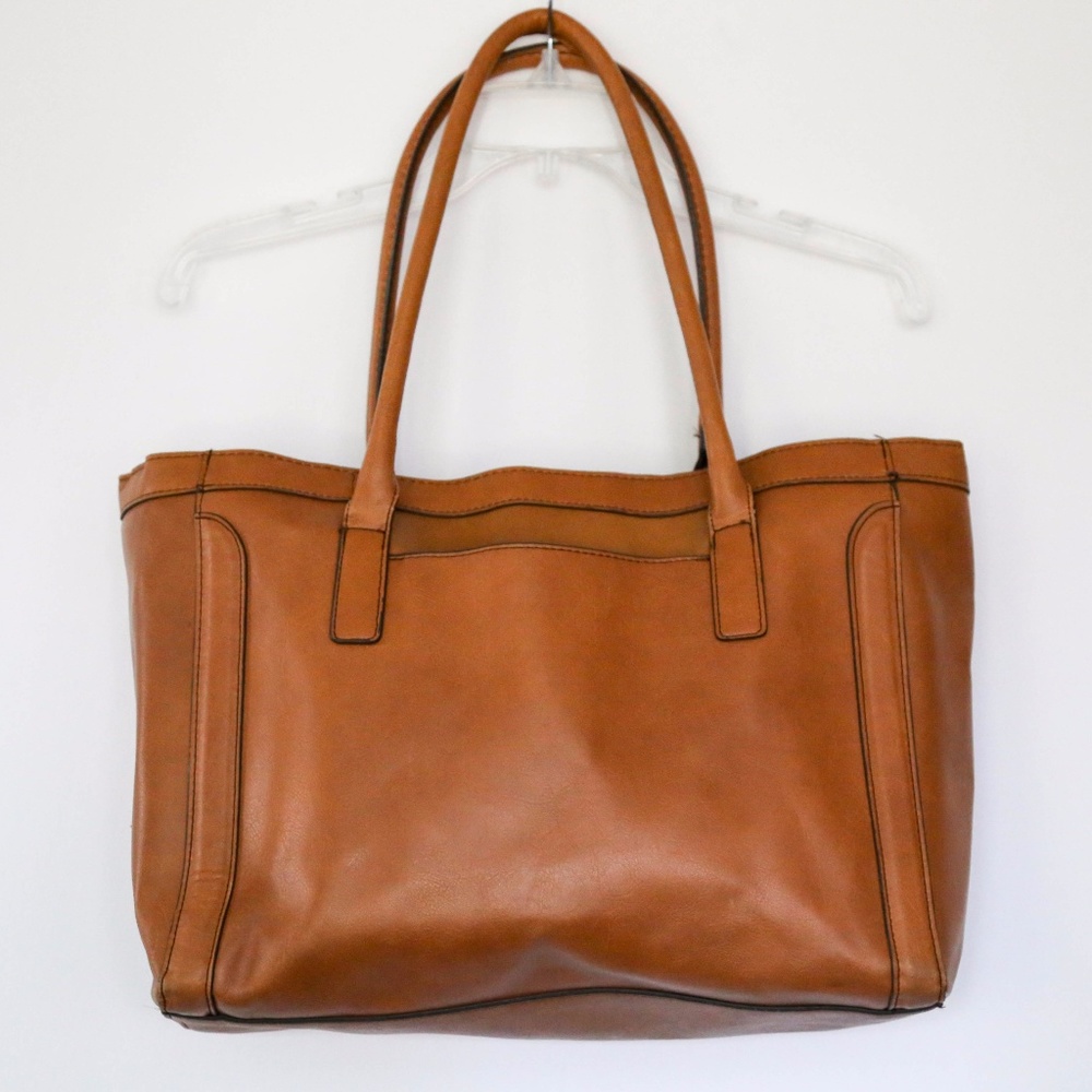 Merona Tan Faux Leather Work Bag