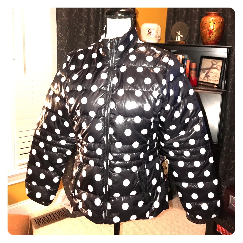 Justice Black and White Polka Dot Jacket