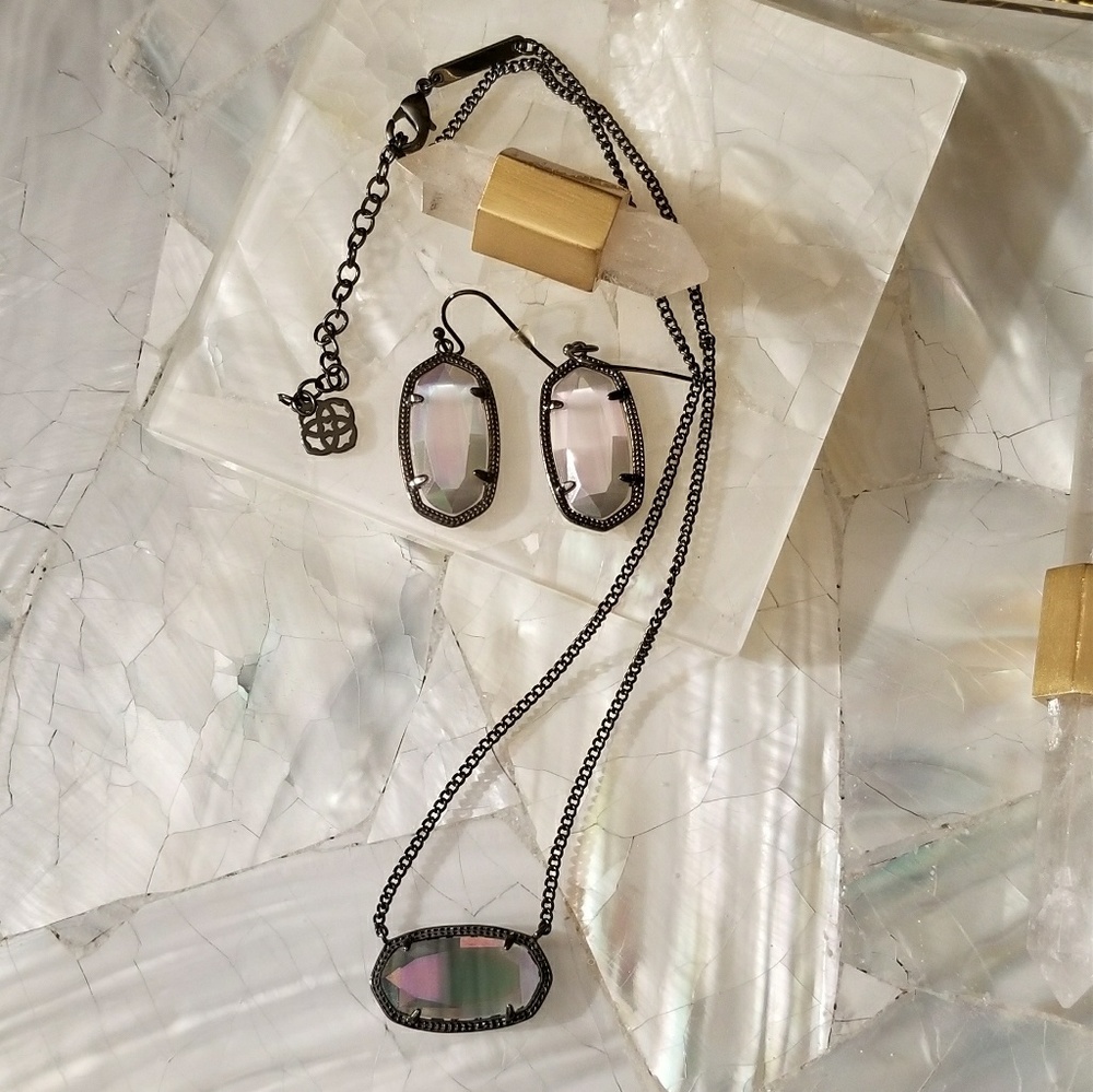 Kendra Scott Gunmetal Iri Slate Dylan & Danis