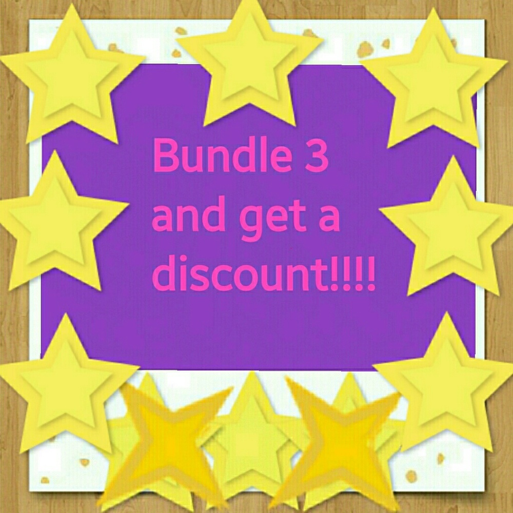 Bundle 3 and get a discount!! And save on shipping