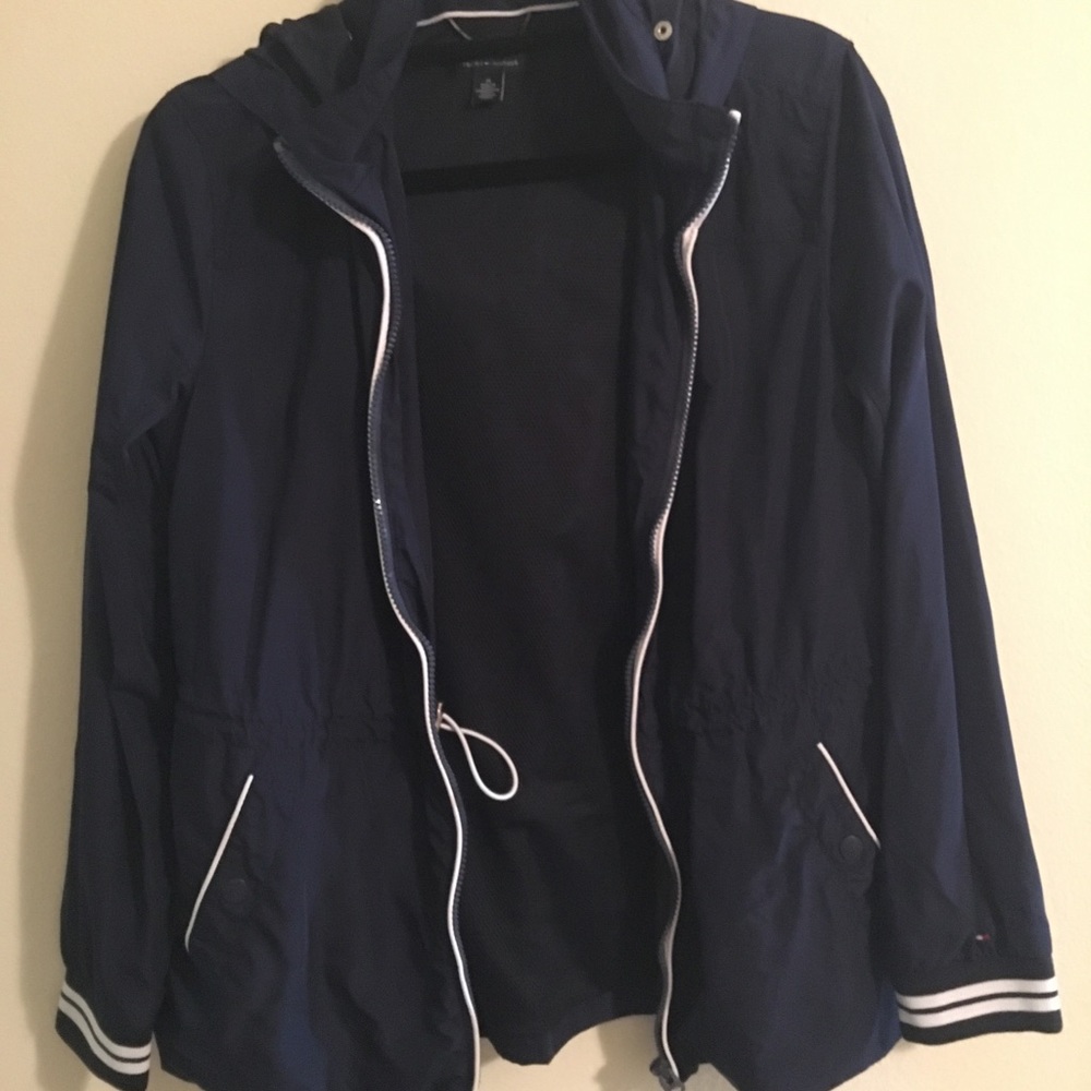 TOMMY HILFIGER Navy Blue Water Resistant Jacket