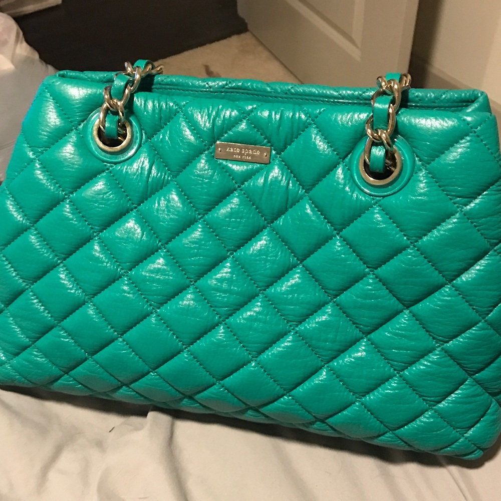 Kate Spade Quilted Kelly Green handbag