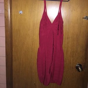 Bebe Red Bandaged Dress
