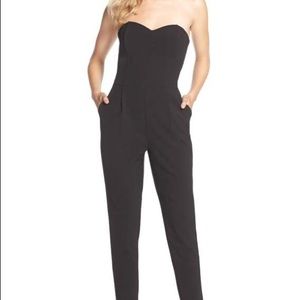 H&M CONSCIOUS STRAPLESS BONED CORSET JUMPSUIT