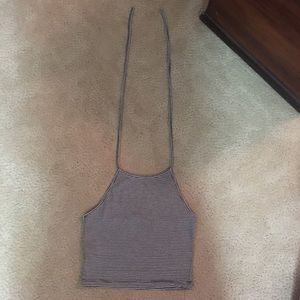 Brandy Melville Striped Halter Top