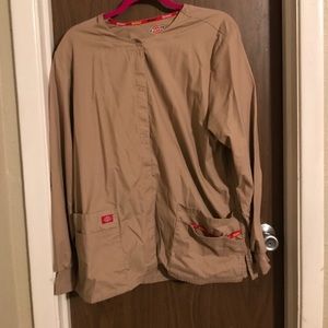 Khaki scrub jacket