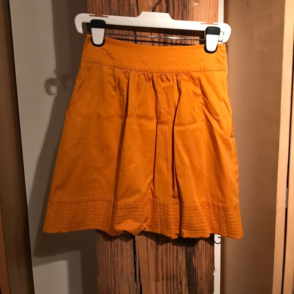 Anthropologie Odille Golden Skirt Size 0 NWT