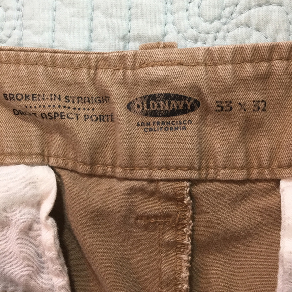 Old Navy Broken In Straight Khakis, 33x32 - Picture 3 of 5