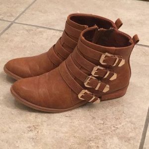 Tan booties