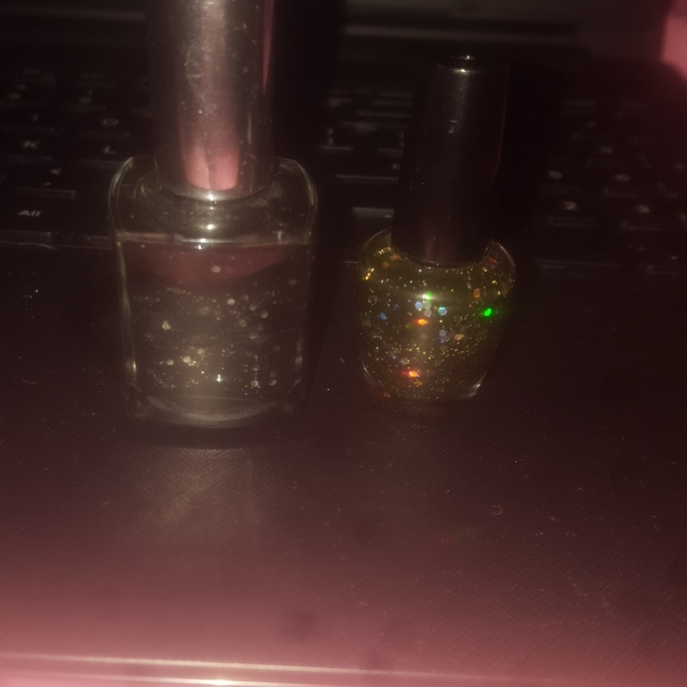 Black Sparkle Nail Polishes