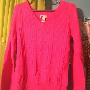 Neon pink sweater