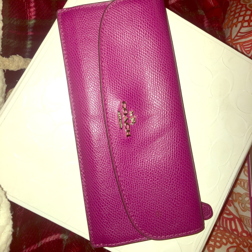 Purple Coach Wallet