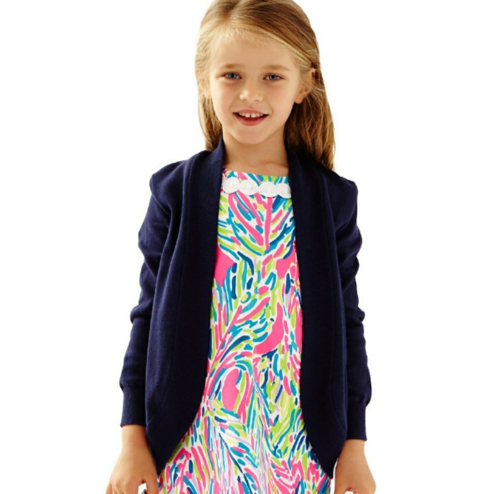 Lilly Pulitzer Girls Mini Amalie Cardigan Large