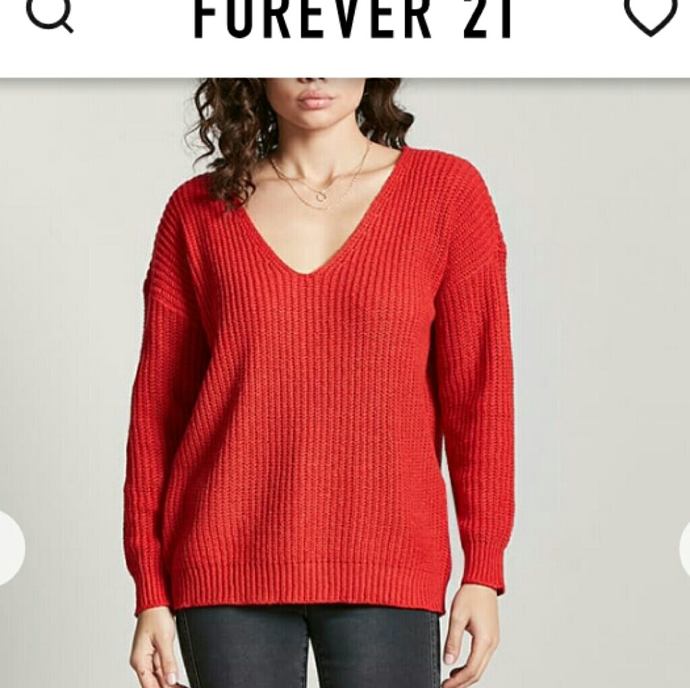 F21 NWT!!  Lace-up Knit top / Sweater   Small