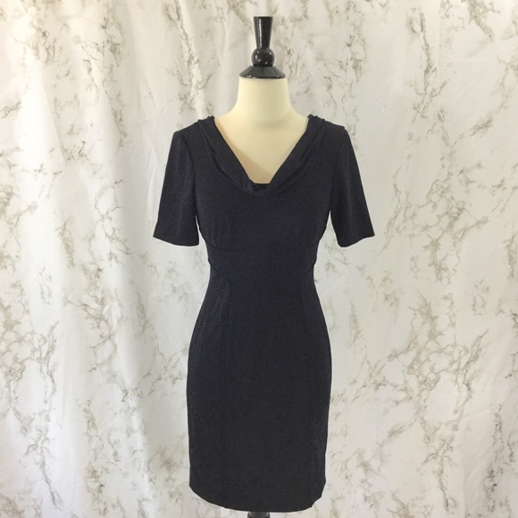 ANTONIO MELANI Dresses & Skirts - Antonio Melani draped neck navy dress size 0