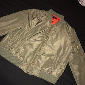 Army green bomber jacket