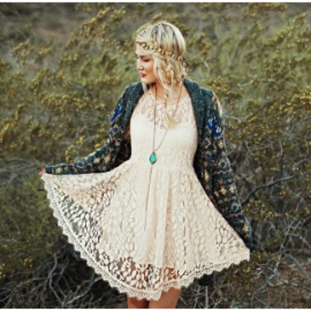 Floral Mesh Lace Dress