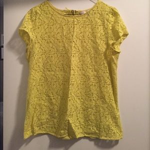 Yellow lace top
