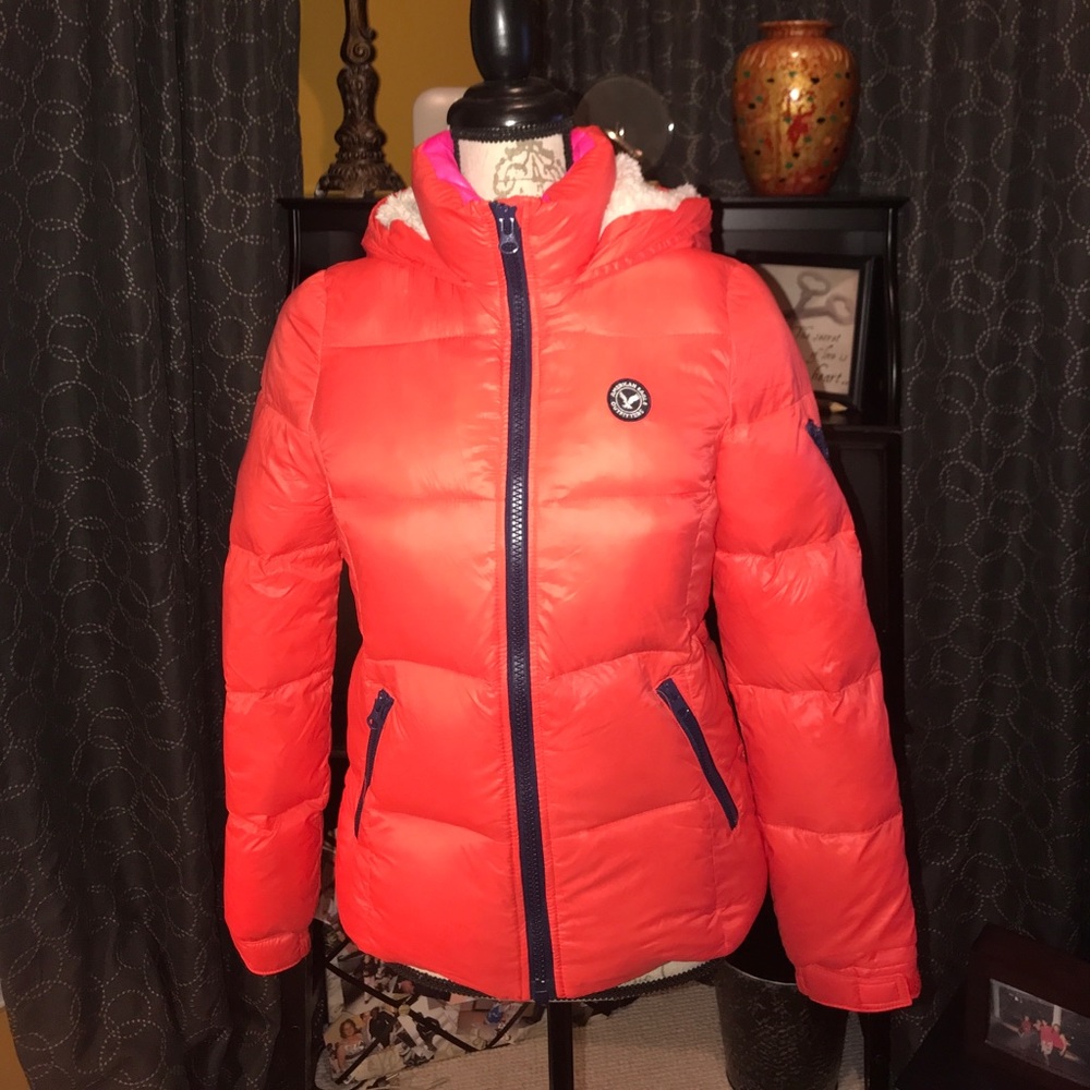 American Eagle Outfitters Orange Puffer
