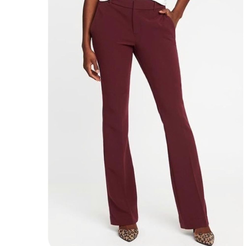 Old Navy mid-rise slim flare Harper trousers