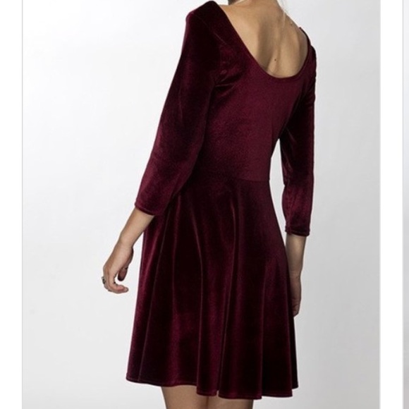 FINAL SALE! HP! Red Velvet Swing Dress - Picture 2 of 4