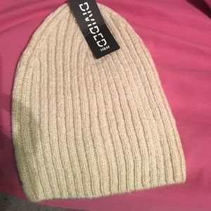 Cream colored winter hat