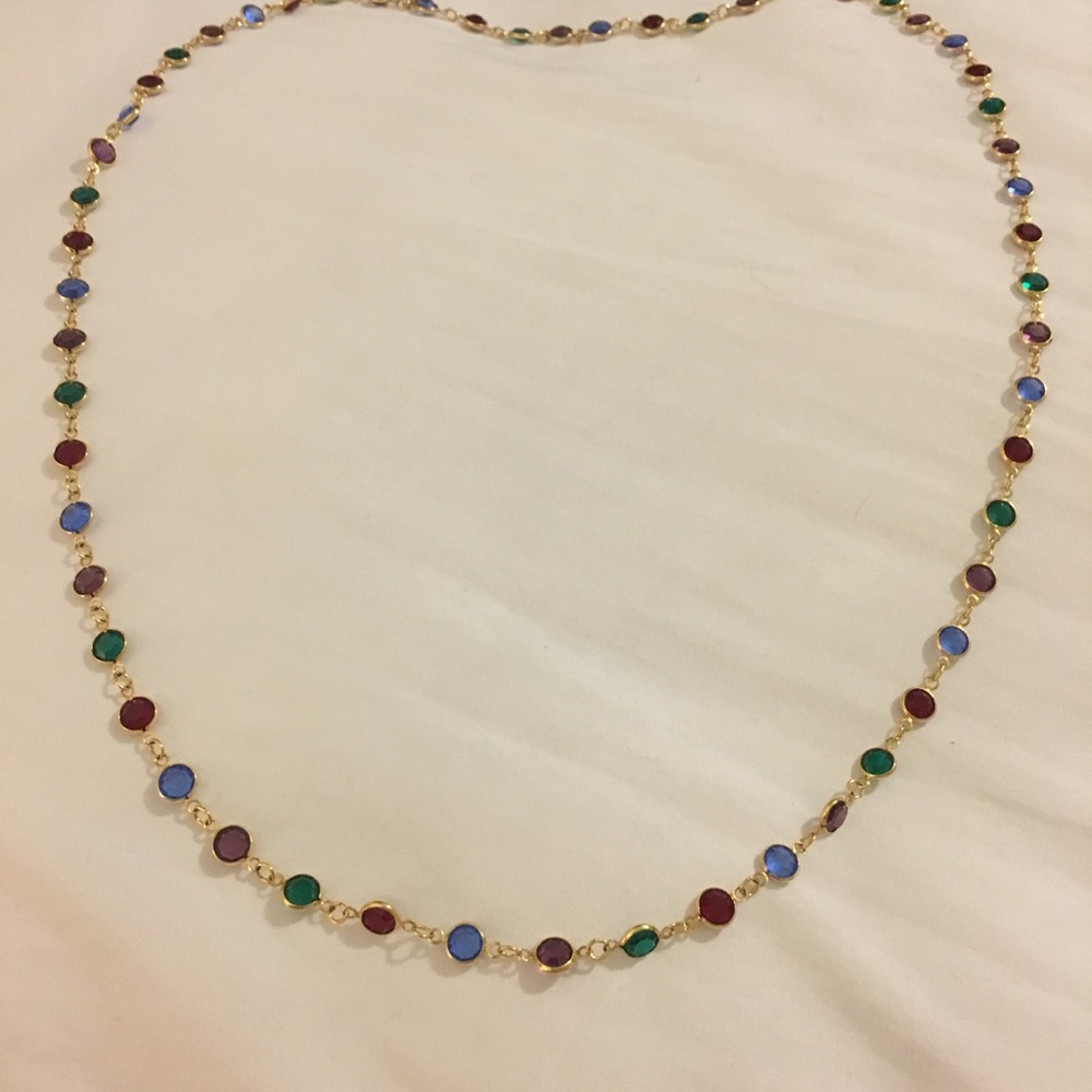 Colorful crystal necklace