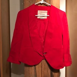 Anthropologie Cartonnier Red Blazer Size 0